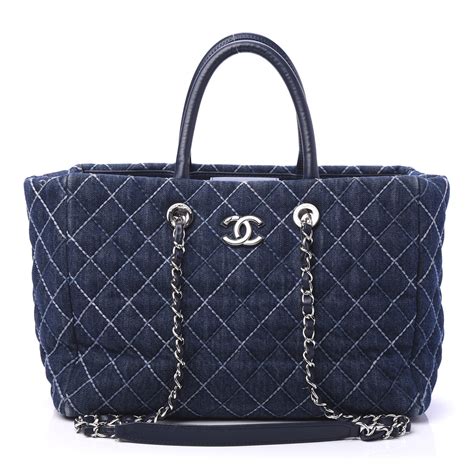 chanel denim shopping tote.